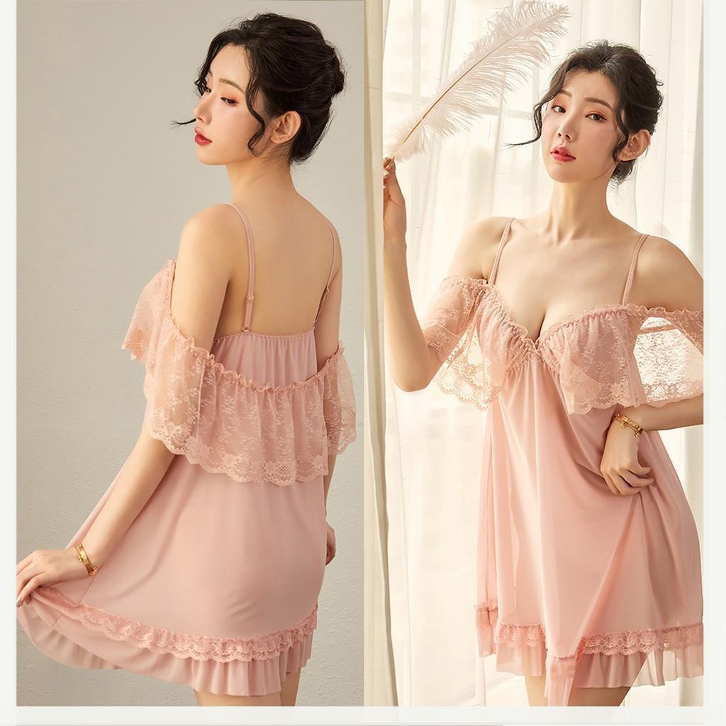 HOT 2022 váy ngủ thun lưới ren - đầm ngủ sexy cao cấp B1040
