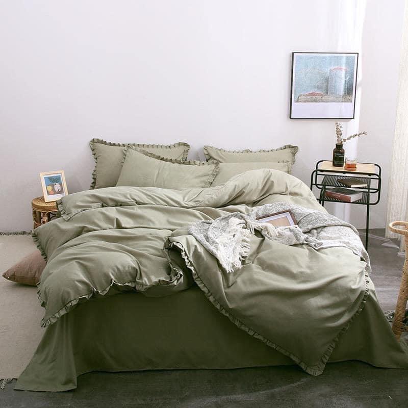 Bộ chăn ga gối cotton bèo - set 4 món hàng đẹp.