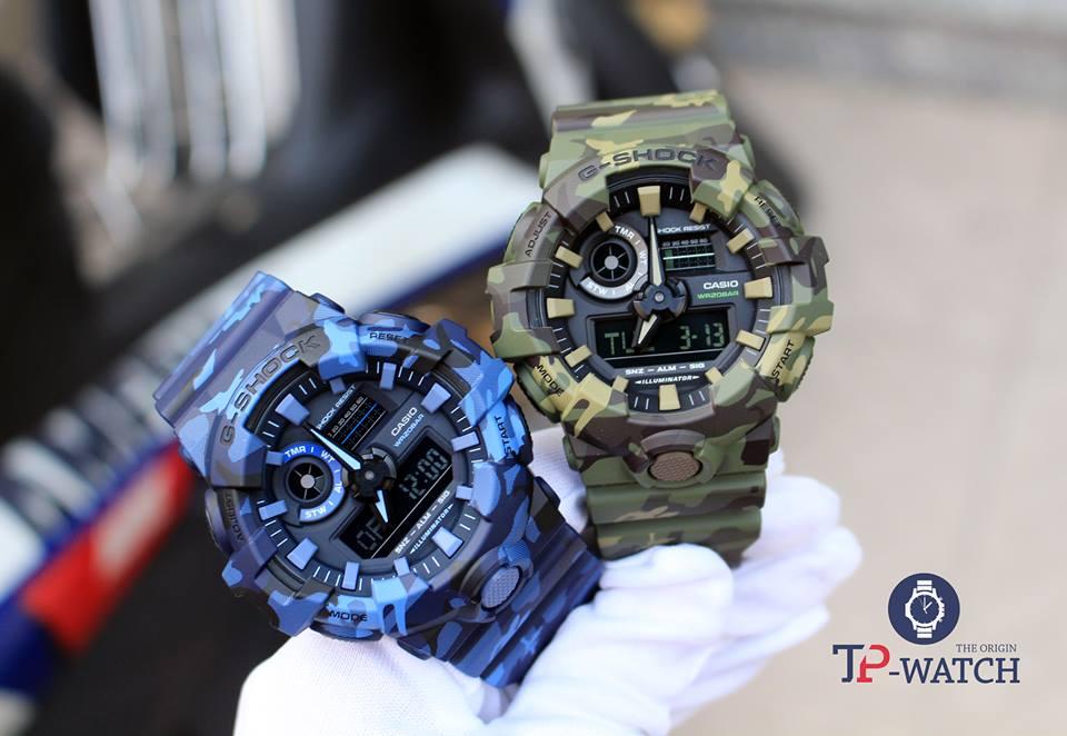 Đồng Hồ Nam Dây Nhựa Casio G-Shock GA-700CM-2A Blue Camo | GA-700CM-2ADR