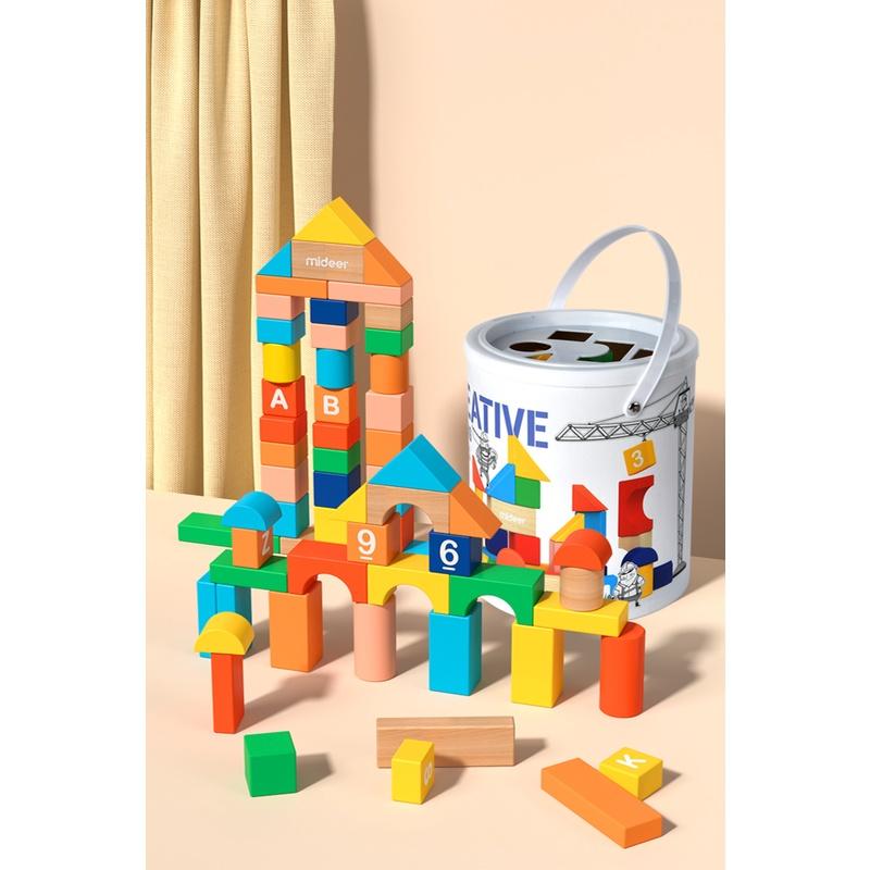Đồ chơi gỗ thông minh Mideer Creative Building Blocks , Đồ chơi trí tuệ dành cho bé từ 1,2,3,4,5,6,7 tuổi