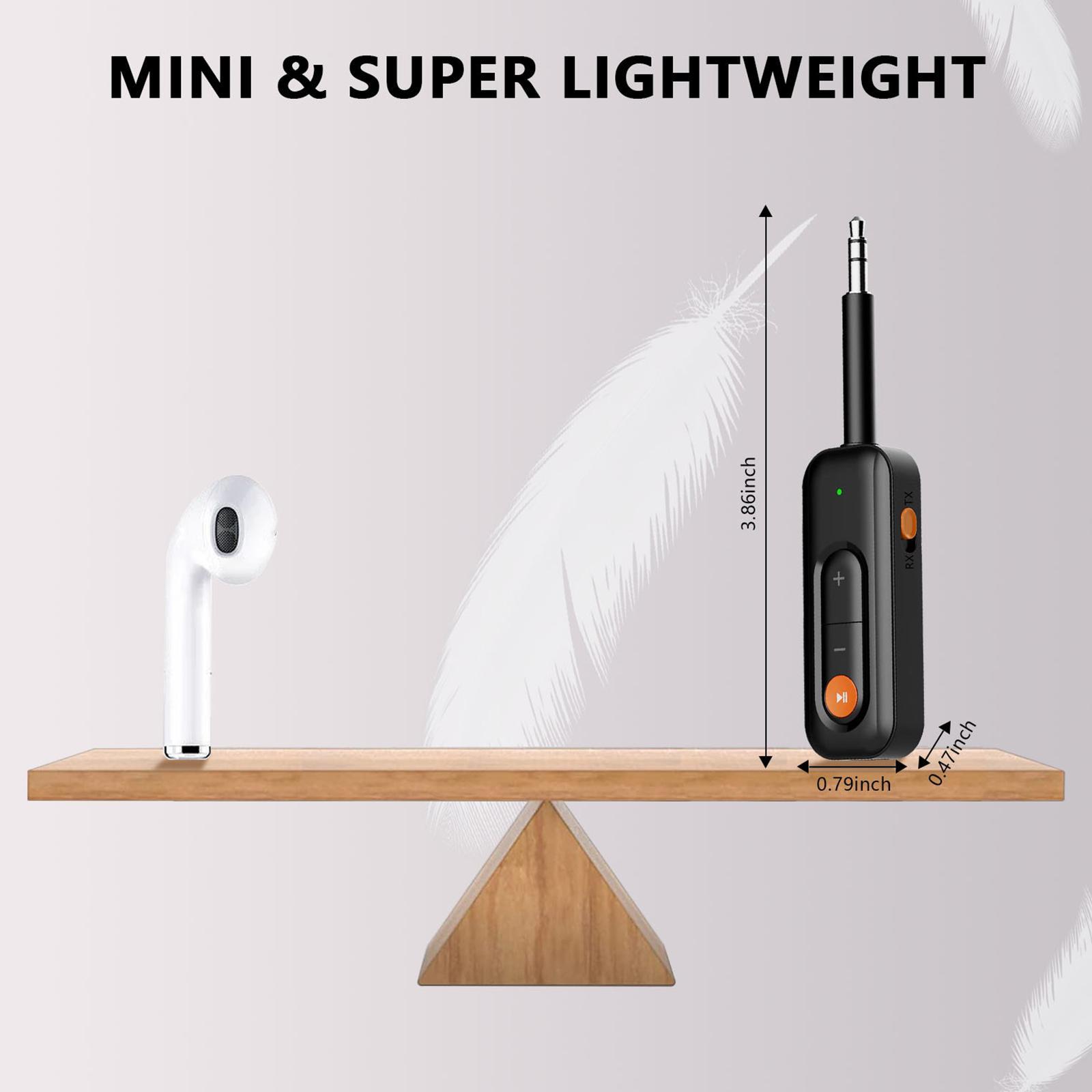 Audio and Receiver Noise Canceling Car AUX Audio Adapter for Earphones