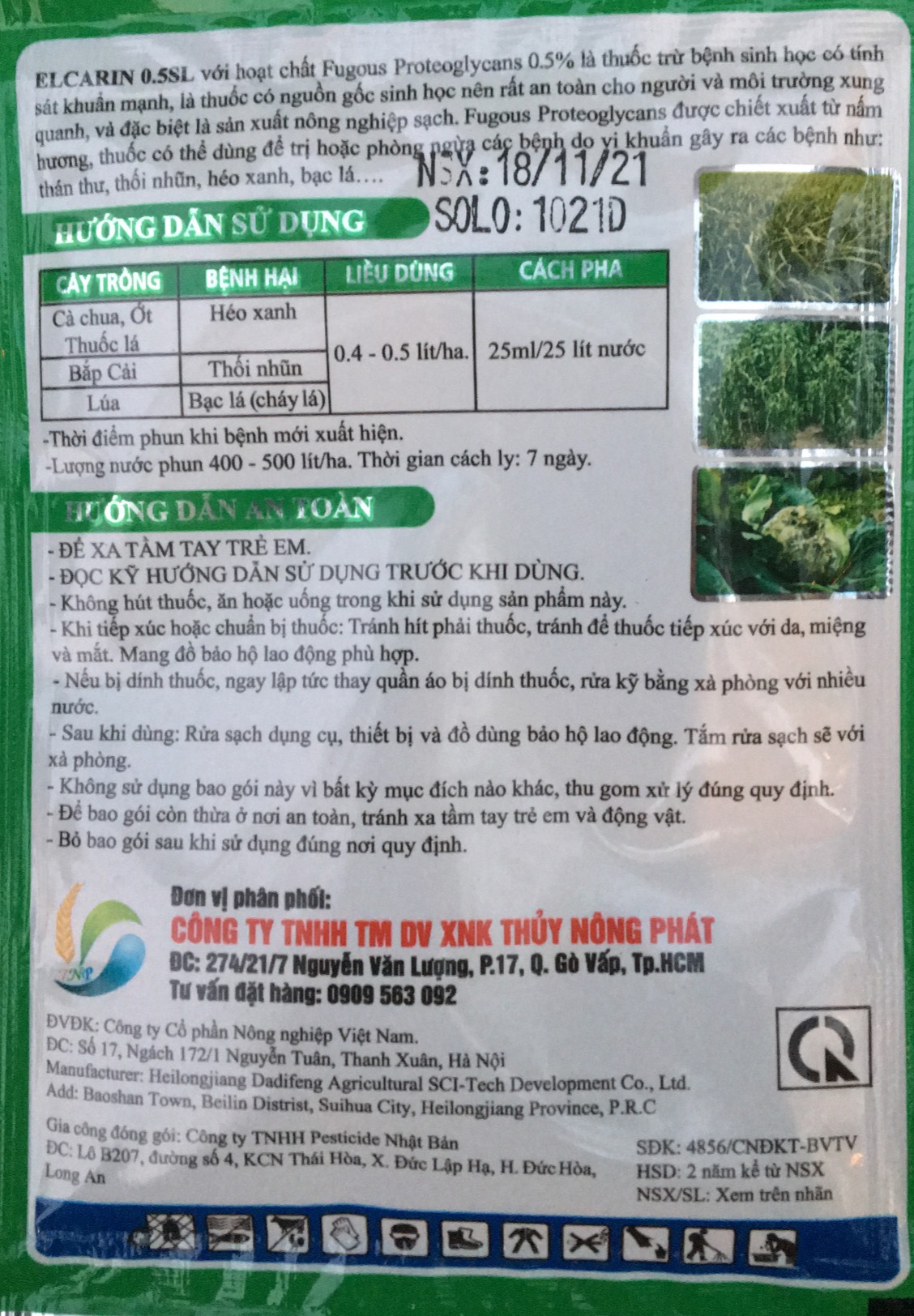 GREEN EXTRA sinh học ngừa bệnh héo xanh thối nhũn trên cây trồng gói 25ml