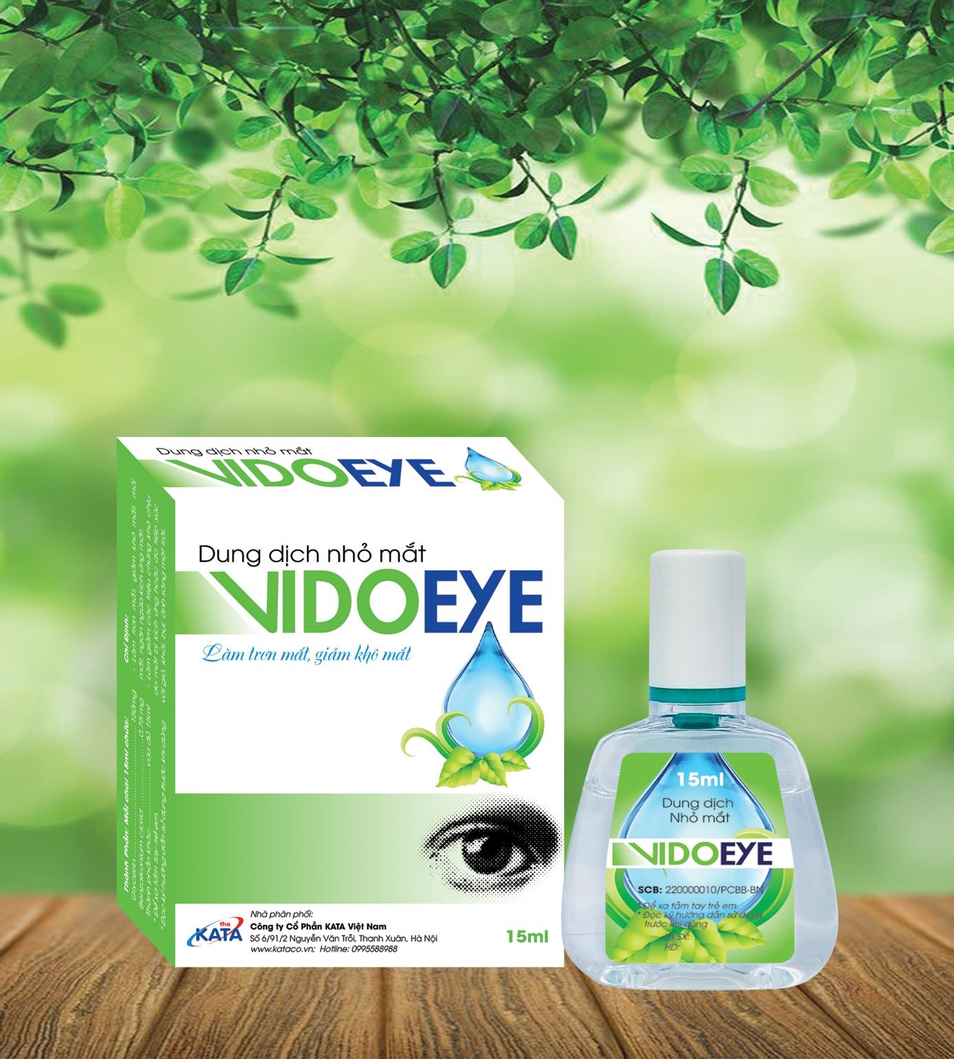 Nước nhỏ mắt VIDOEYE 15ml- Làm trơn mắt, giảm mỏi mắt, khô mắt