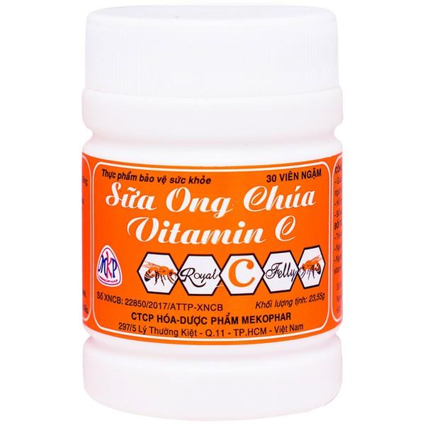 KẸO NGẬM DINH DƯỠNG SỮA ONG CHÚA VITAMIN C 25MG CHO BÉ TỪ 4 TUỔI TRỞ LÊN, VỊ NGỌT DỄ CHỊU - Mekophar