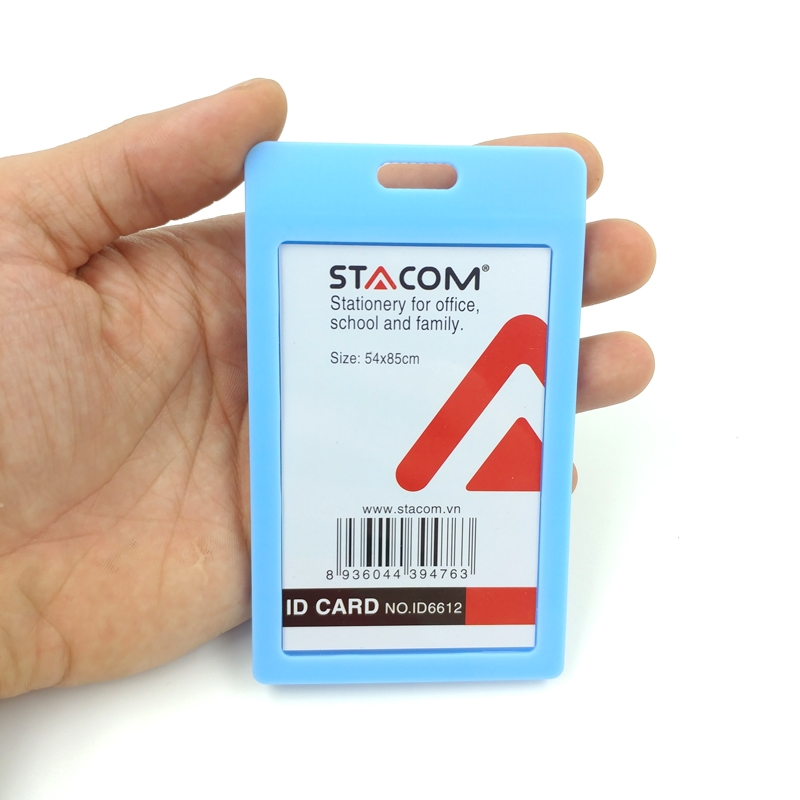 Bộ 3 Bảng Tên Nhựa Stacom ID6612 - Màu Xanh Da Trời