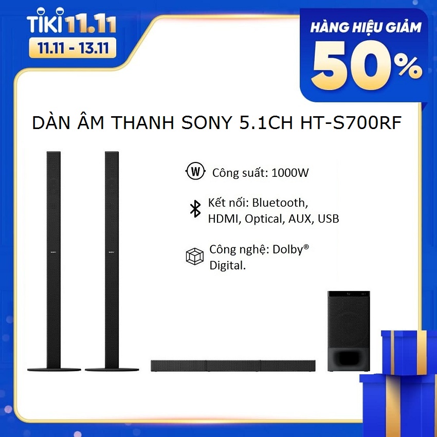 Dàn Âm Thanh Soundbar SONY HT-S700RF//CSP1 (1000W) - Hàng Chính Hãng