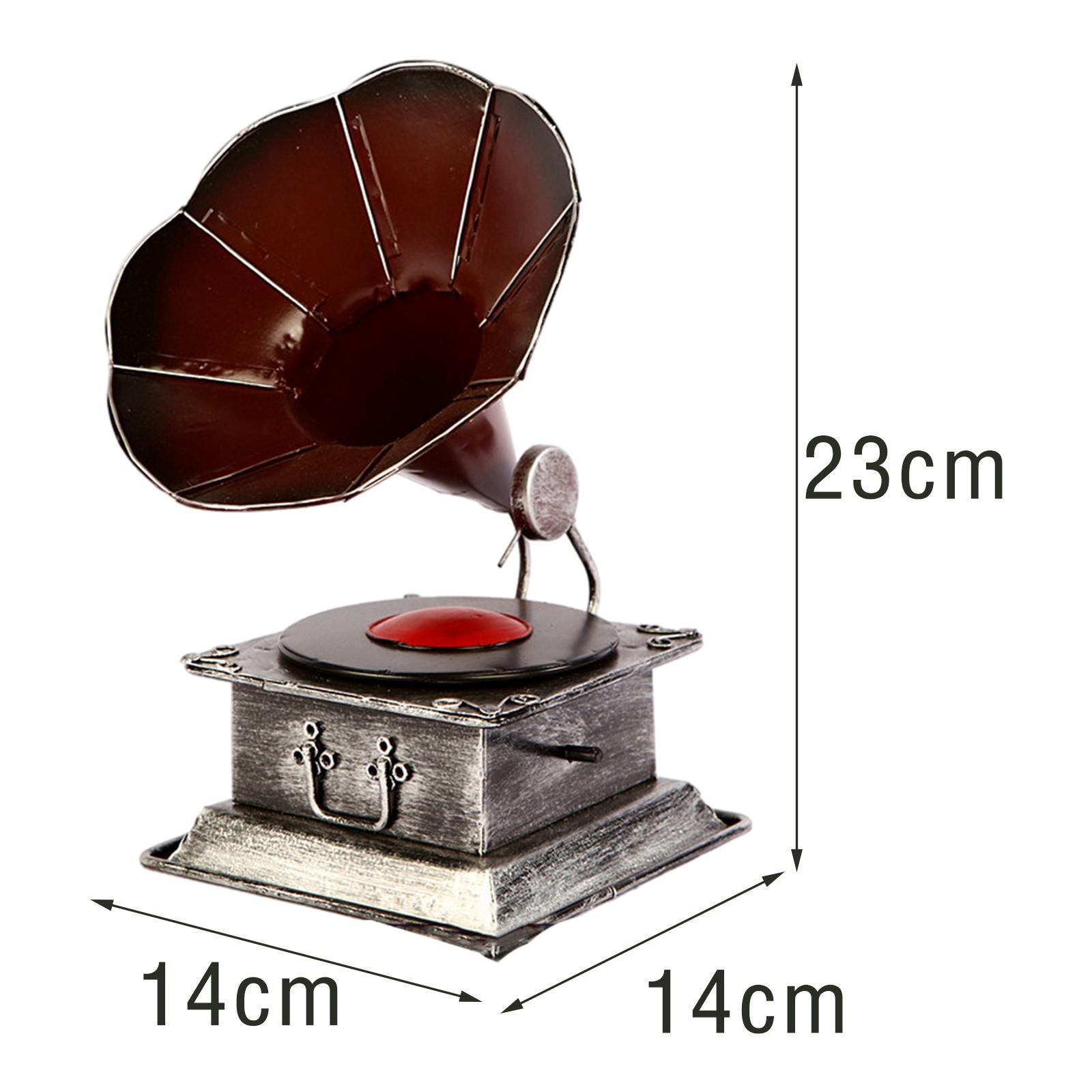 Vintage Style Phonograph Ornament Home Bedroom Decor Birthday Gifts
