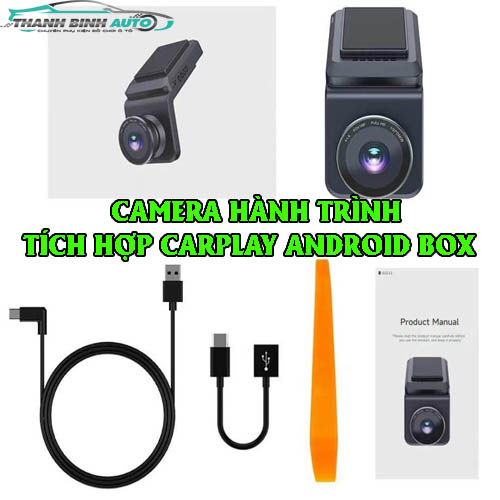 Camera hành trình tích hợp bộ chuyển đổi carplay, ram 4gb /64gb biến màn hình nguyên bản thành android