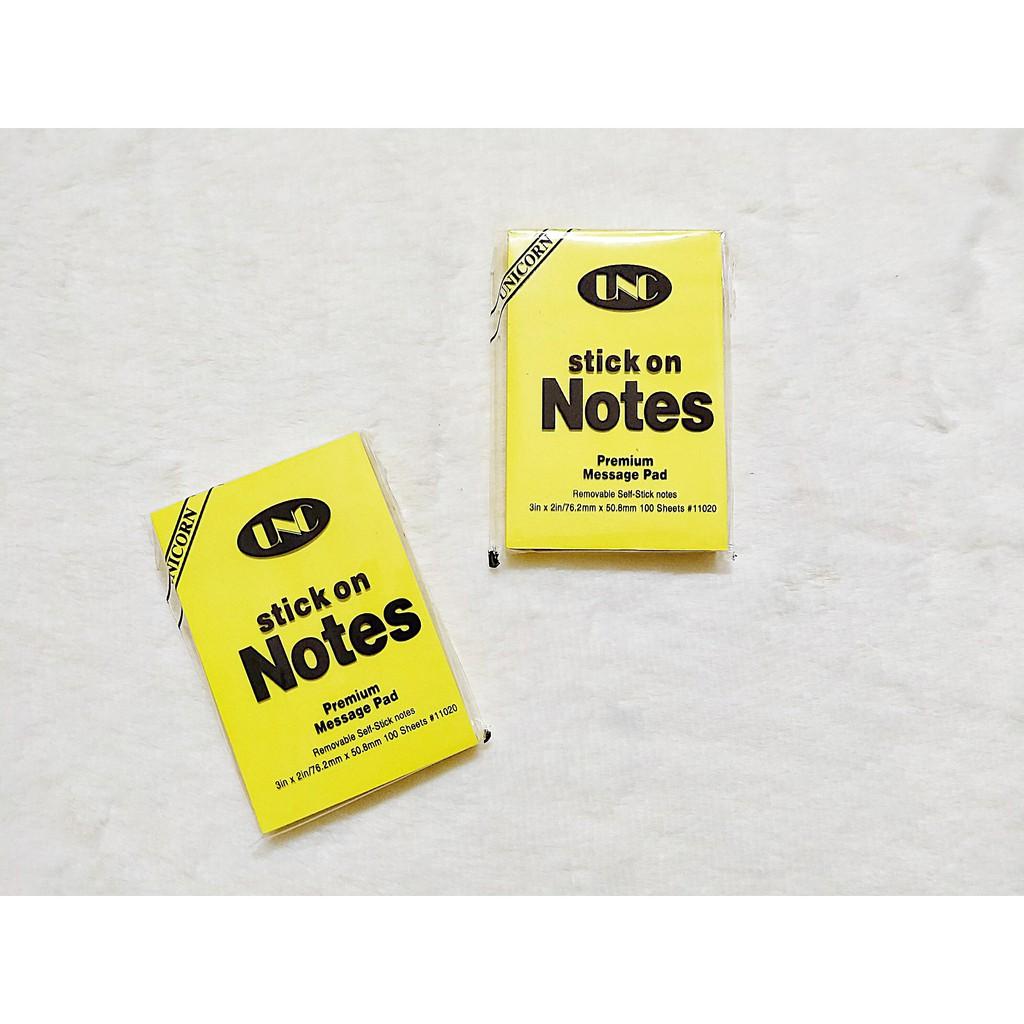 Giấy Note Ghi Chú UNC Nhiều Kích Thước 100 tờ