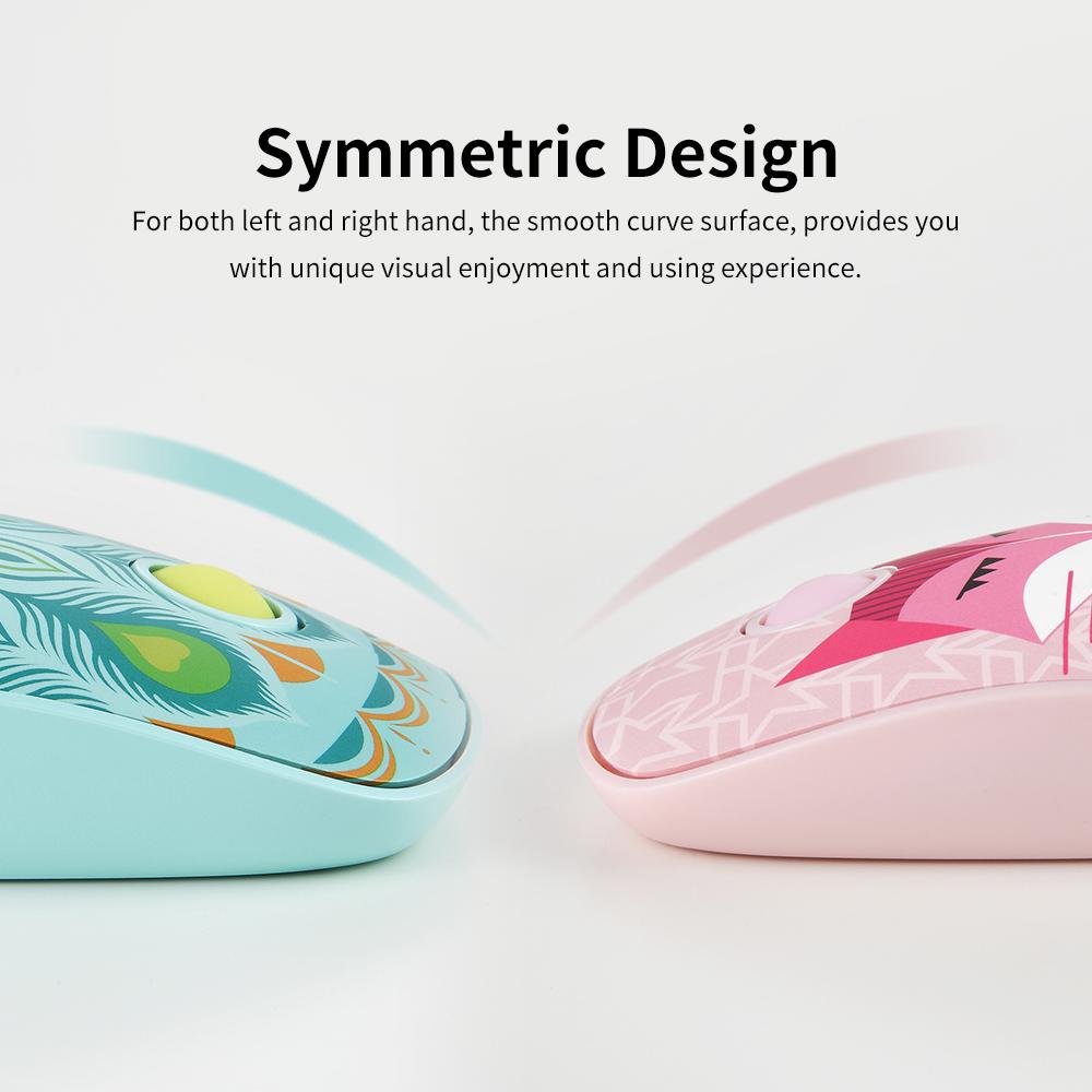 Chuột không dây Mute Mouse Plug & Play Slim Bánh xe cuộn mượt Tiết kiệm năng lượng FUDE V8H 2.4G