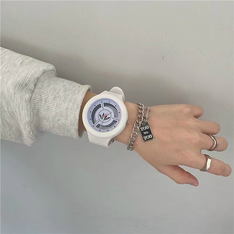 Đồng hô thời trang nam nữ mặt tròn Inschic DSDH98 chống nước sinh hoạt nhẹ dây nhựa dành cho học sinh cấp 2 sinh viên - Đồng hồ cặp đôi nam nữ chống nước giá rẻ
