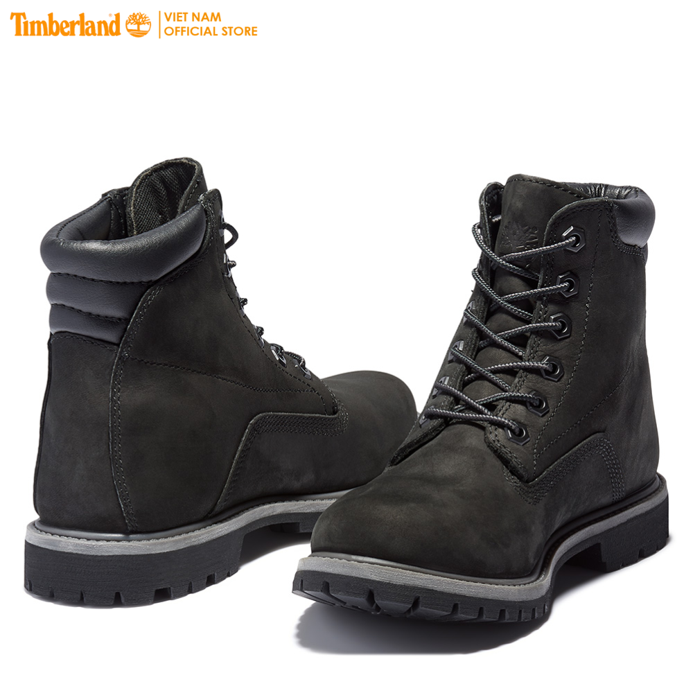 [Original] Timberland Giày Boot Nữ - Women’s Waterville 6-Inch Waterproof Boot Black Nubuck TB0A17VM01