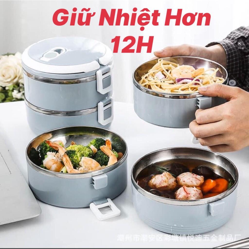 HỘP CƠM 4 TẦNG LÚA MẠCH LÕI INOX 304 CAO CẤP GIỮ NHIỆT CỰC TỐT - CÀ MEN ĐỰNG CƠM CÓ KHÓA CHỐNG TRÀN 2.8L