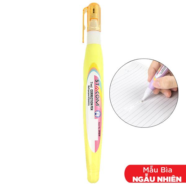 Bút Xoá Dẹp Thân Màu Pastel 7 ml - Stacom CP107P (Màu Thân Bút Giao Ngẫu Nhiên)