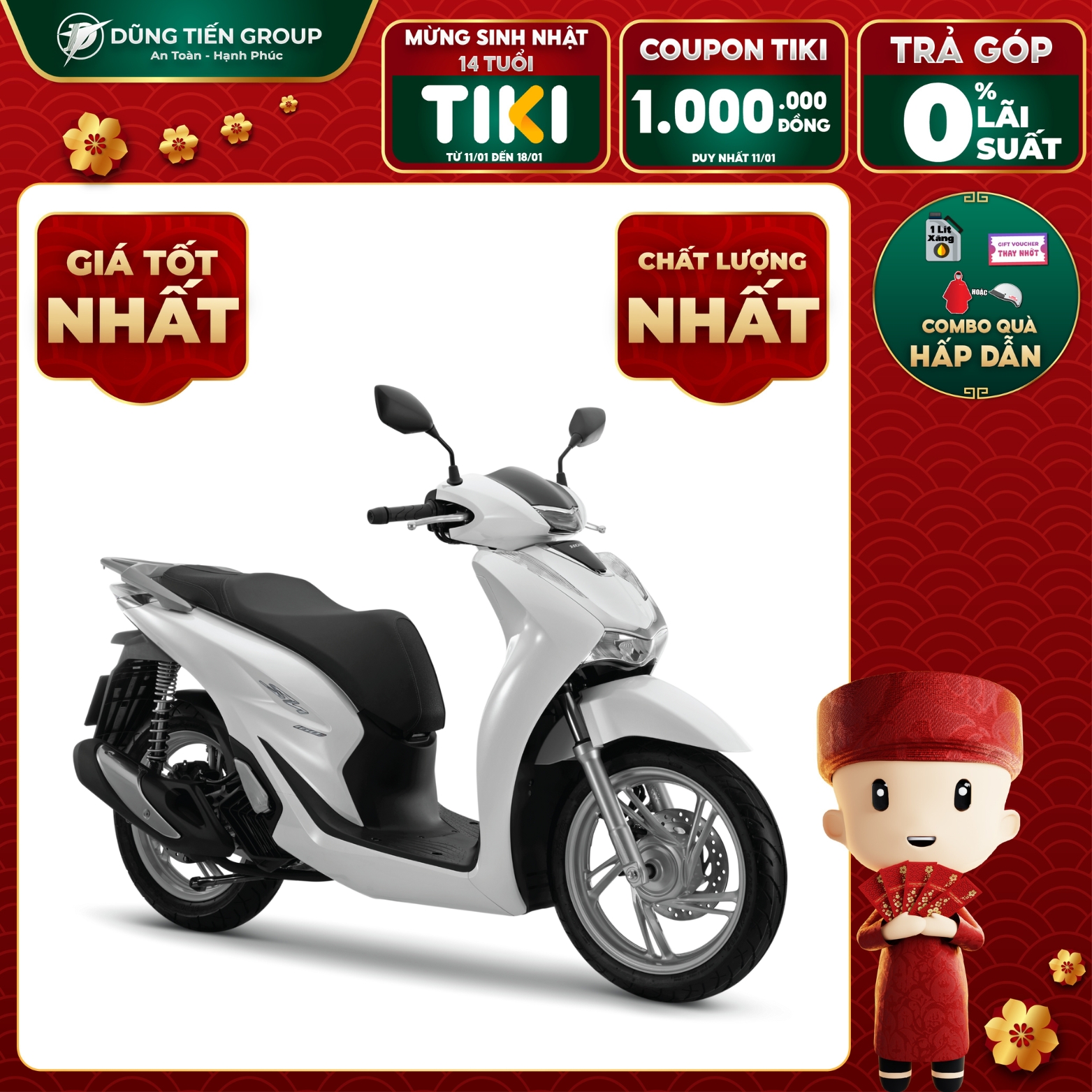 Xe Máy Honda SH160i Phiên Bản Tiêu Chuẩn 2024