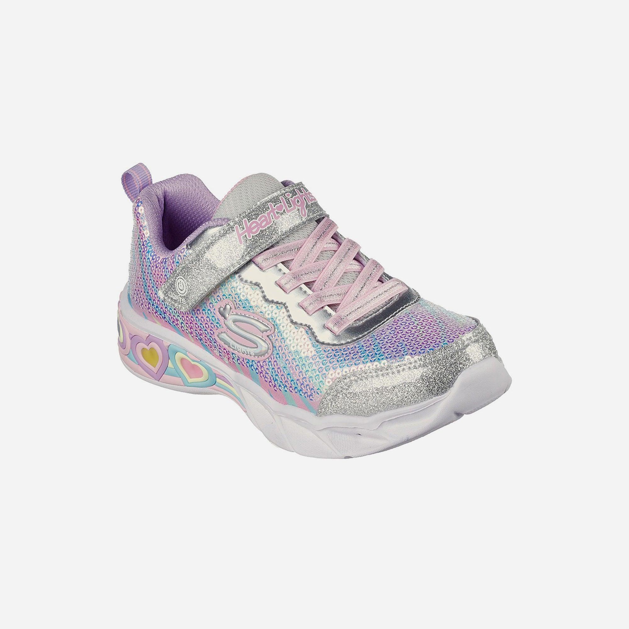 Giày sneaker bé gái Skechers Sweetheart Lights - 302313L-SMLT