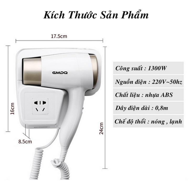 Máy Sấy Tóc Treo Tường Phong Cách Châu Âu Tích Hợp Ổ Cắm điện Công Nghệ Đức ️ FREESHIP ️