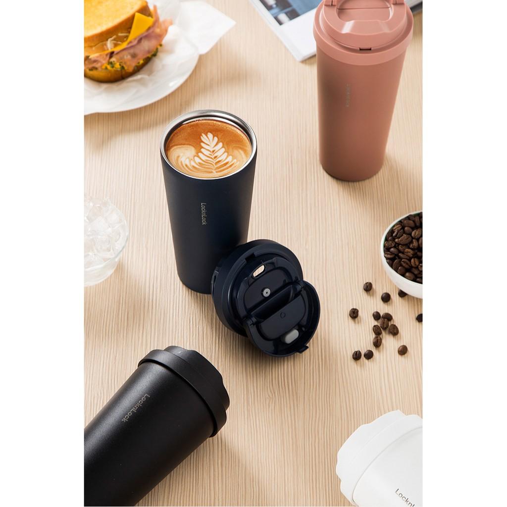 Ly giữ nhiệt Lock&Lock 550ml LHC3249 - Hàng chính hãng, mở nắp một chạm, chất liệu thép không gỉ miệng ly rộng - Hapos