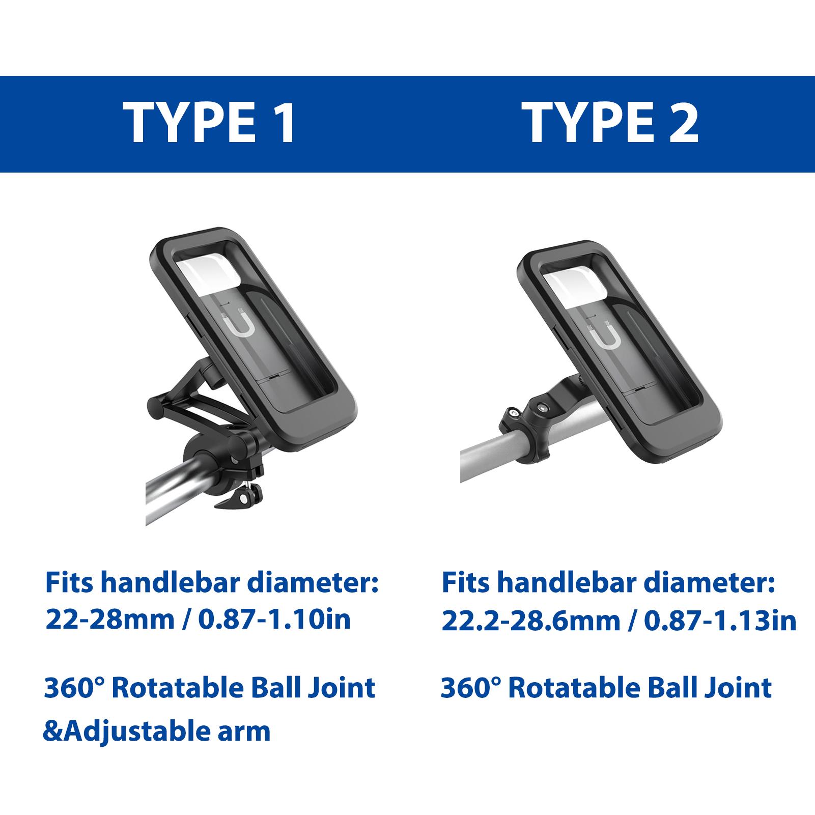 Giá đỡ điện thoại gắn xe đạp không thấm nước Mount 360 ° có thể điều chỉnh được lên tới 6,5 inch