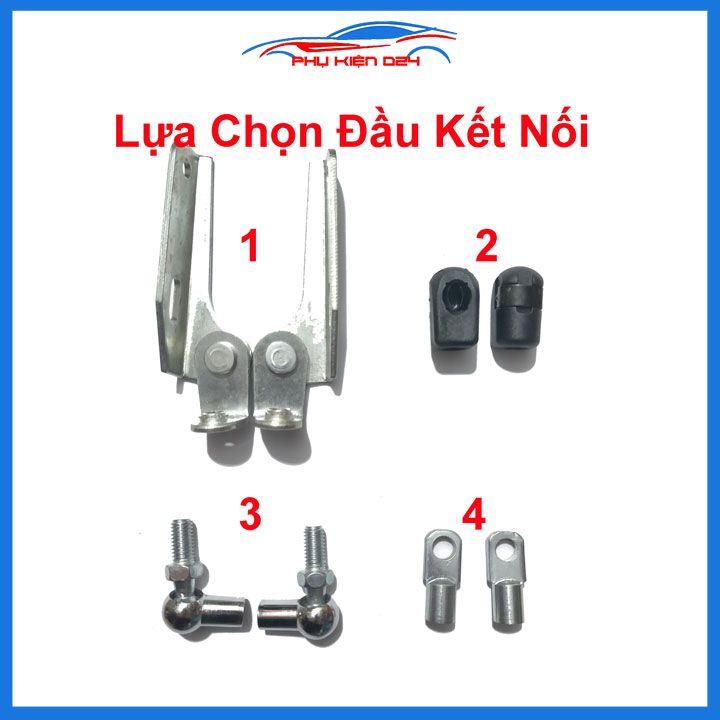 Bộ 2 ty cốp ô tô thanh thủy lực chống cửa chiều dài 72cm chịu tải 45kg-450N đầu kết nối đa dạng