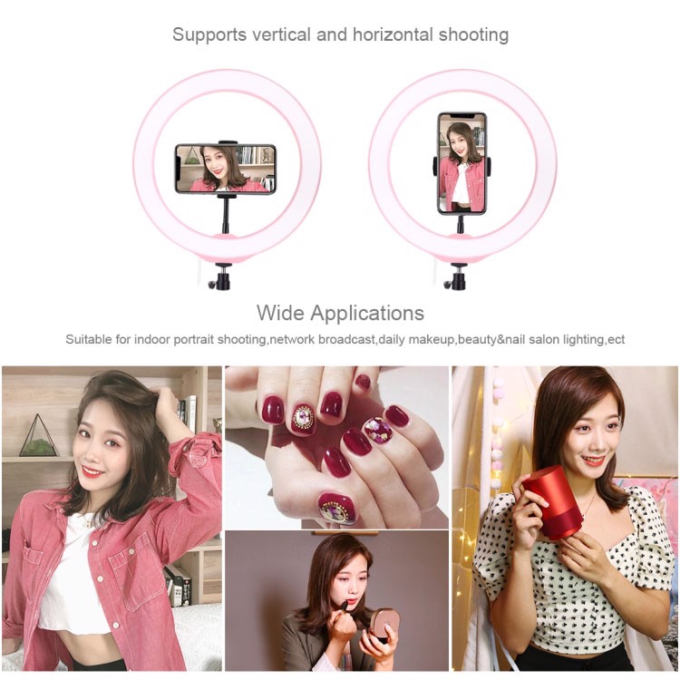 Vòng đèn LED trợ sáng 26cm hỗ trợ livestream, selfie, quay Tiktok Puluz PU397 - Hàng chính hãng