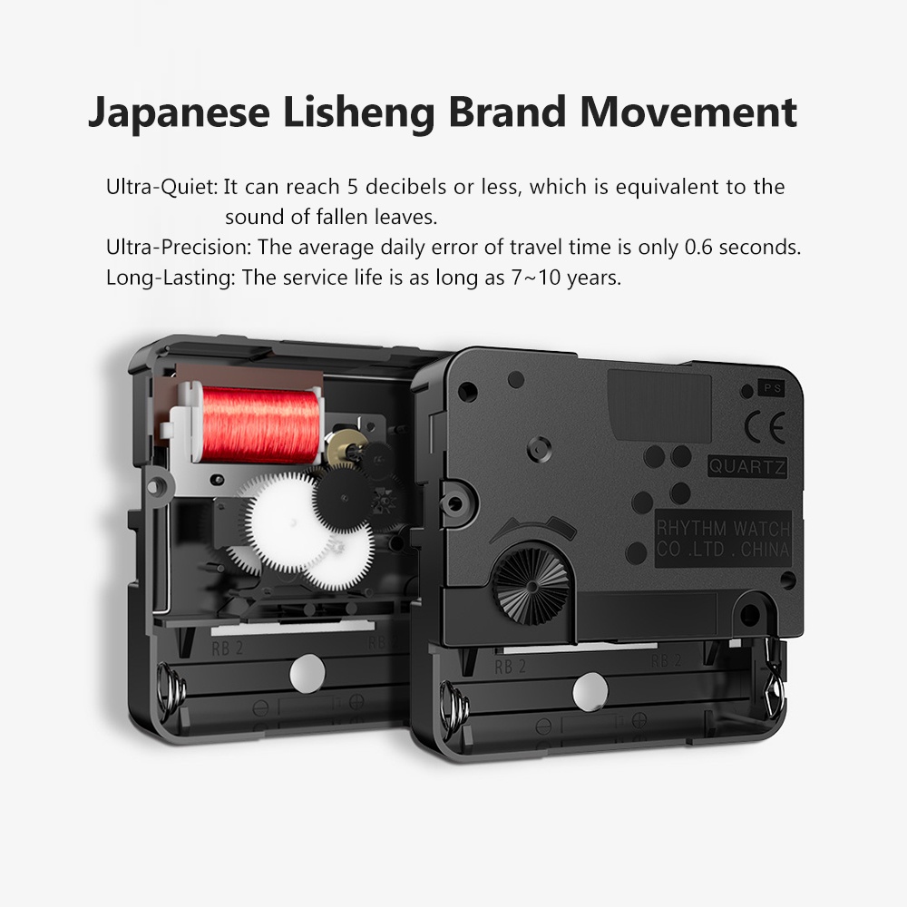 Xiaomi Youpin Đồng hồ treo tường Aigo siêu mỏng thời trang dành cho trang trí phòng khách-Hàng chính hãng