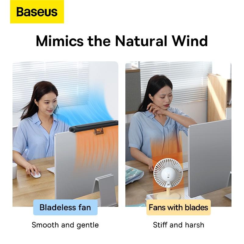 Quạt Gắn Màn Hình Kiêm Để Bàn Baseus Refreshing Monitor Cll.P-On &amp; Stand-Up Desk Fan (Hàng chính hãng)