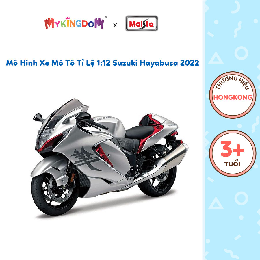 Đồ Chơi Mô Hình Xe Mô Tô Tỉ Lệ 1:12 Suzuki Hayabusa 2022 MAISTO 21848/MT31101