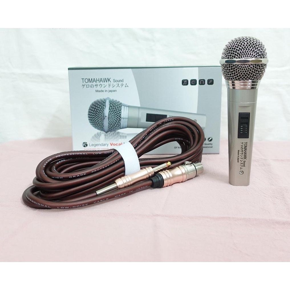 Micro có dây TOMAHAWK thương hiệu Nhật Bản, micro thu âm nhạy, trong tiếng, dùng chho dàn karaoke, loa kéo