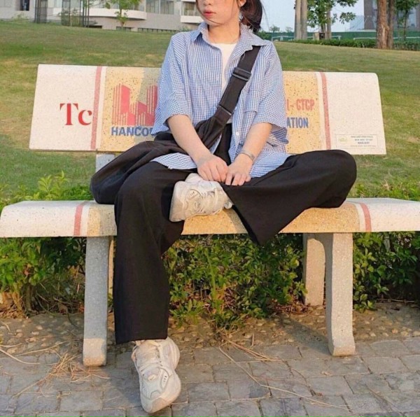 Sơ mi kẻ túi ngực