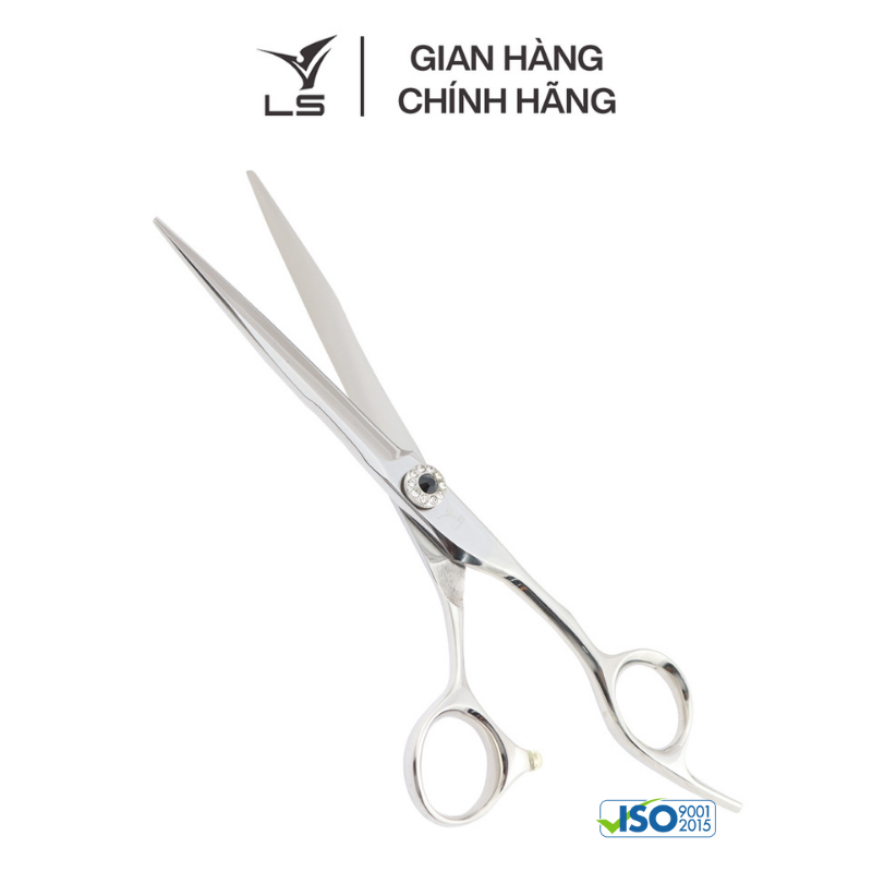 Kéo cắt tóc LS lưỡi thẳng quai offset vênh đỡ ngón cố định FA13/6.5