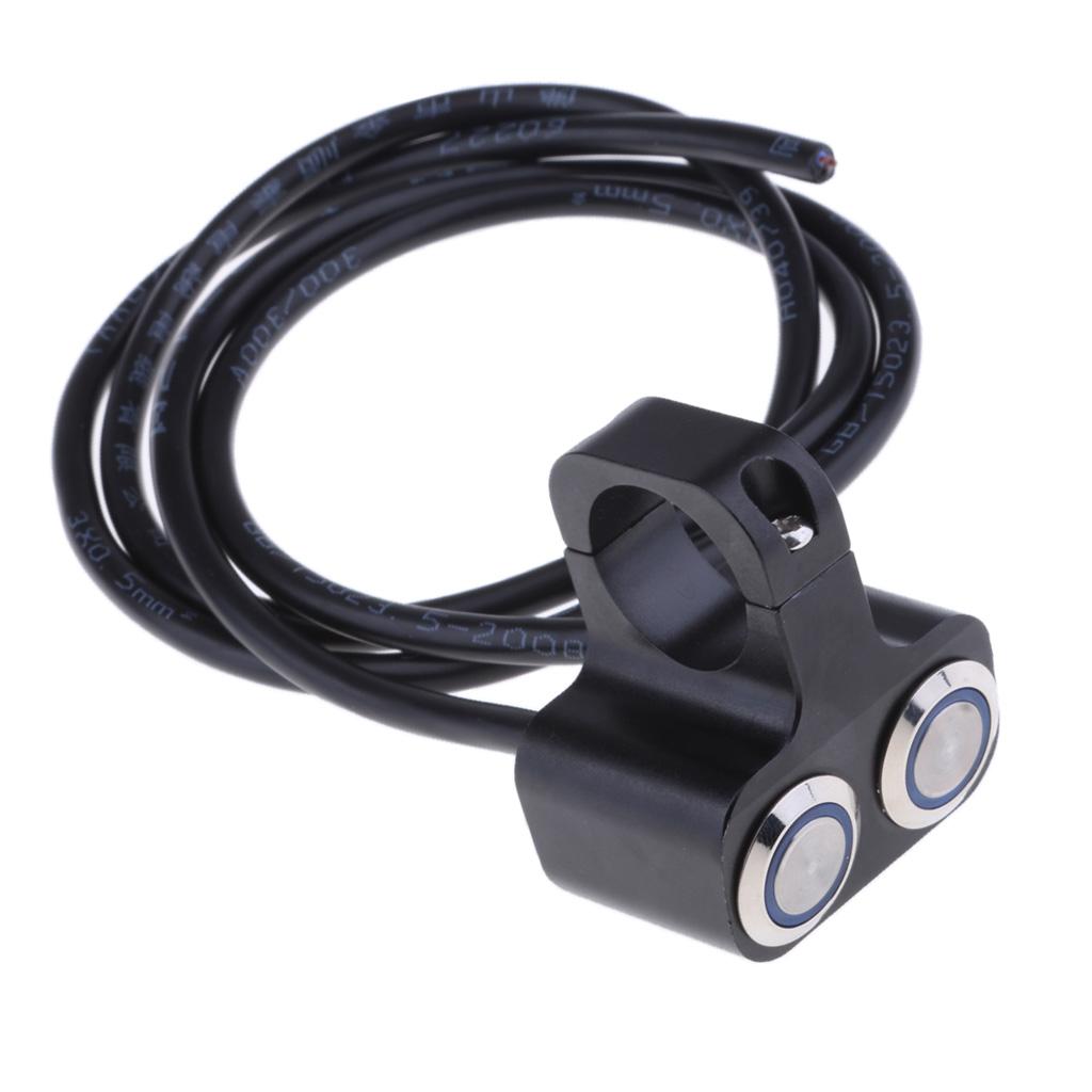 25mm/1" Motorcycle Handlebar Headlight ON/OFF Switch with Indicator