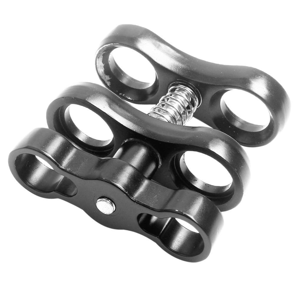 2Pcs Underwater Diving Flashlight Ball Join Connector Clamp Mount Arm Cradle