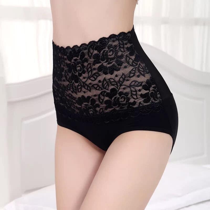 Quần lót nữ cạp cao chất cotton pha ren phom to mã 2015
