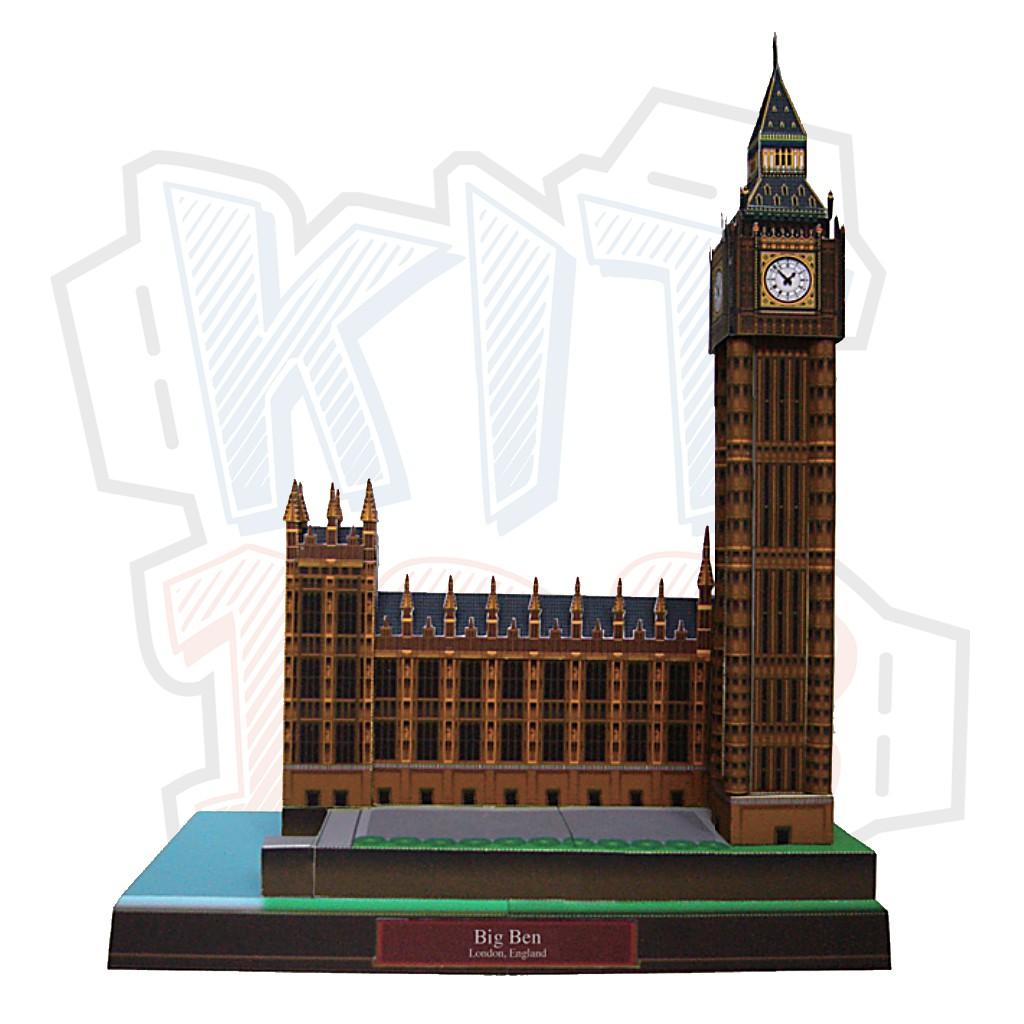 Mô hình giấy kiến trúc tháp đồng hồ Bigben - England