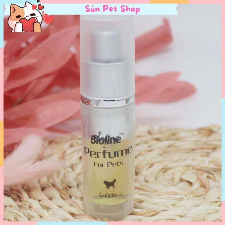 Nước hoa xịt khử mùi cho chó mèo Bioline 9ml