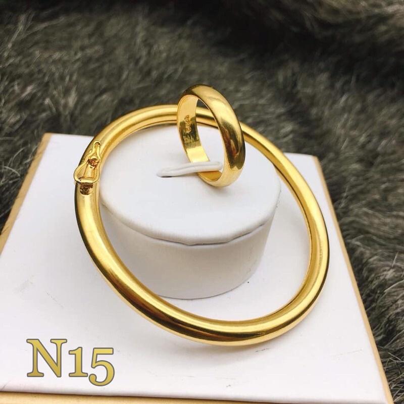 ̂̃ trơn 2 chỉ mạ vàng 24k có khắc mộc 9999