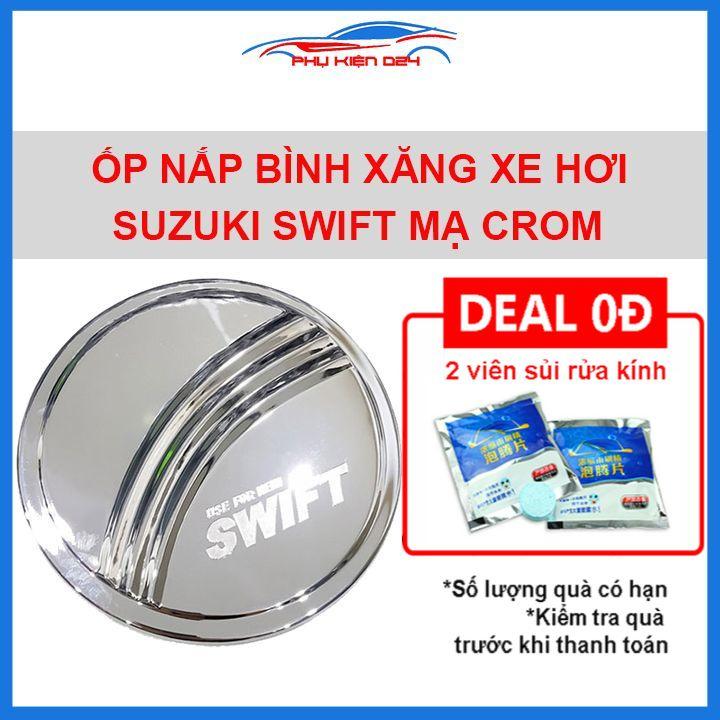 Ốp nắp bình xăng Suzuki Swift mạ crom chống trầy trang trí ô tô