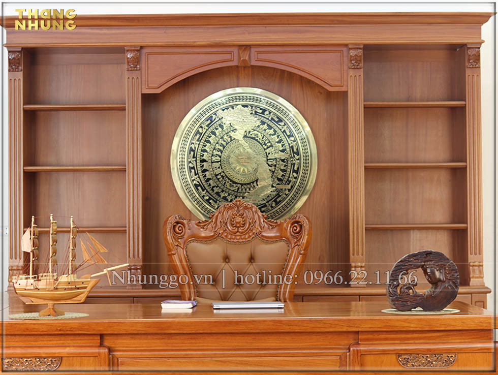 Mô hình thuyền Thái phong thủy gỗ gõ_TG40