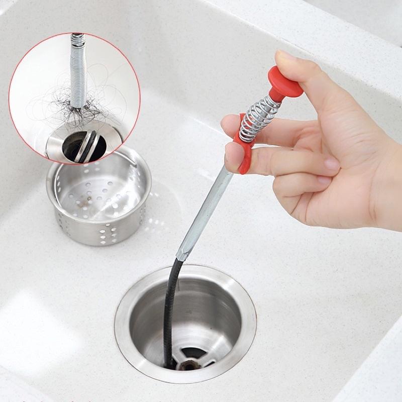 Dụng Cụ Gắp Rác Thông Cống - Ngăn Nghẹt Cống, Bồn Cầu, Bồn Rửa Chén, Lavabo