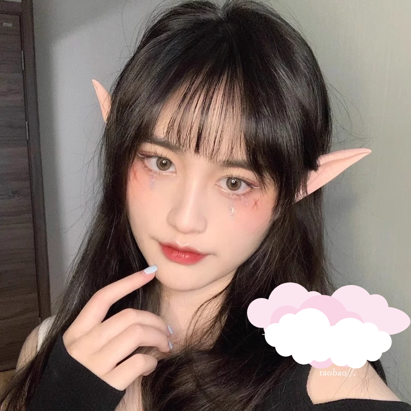 Bộ tai silicon hóa trang Halloween, phụ kiện cosplay chất, tai Elf cosplay