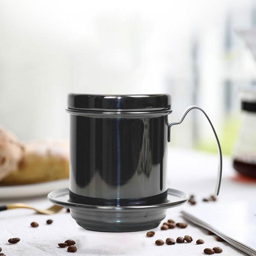 2Pcs Durable Coffee Pot & Spoon for Home Office Bar Kitchen Restaurant Cafe