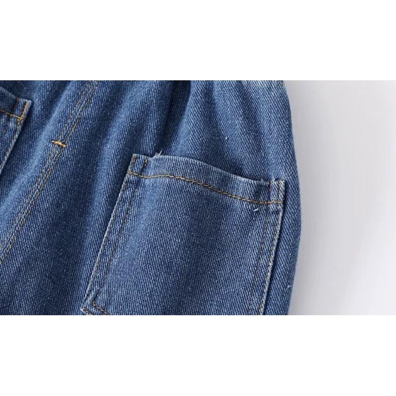 Quần short jean bé trai WELLKIDS, quần bò cho bé hoạ tiết hoạt hình (Kz3310