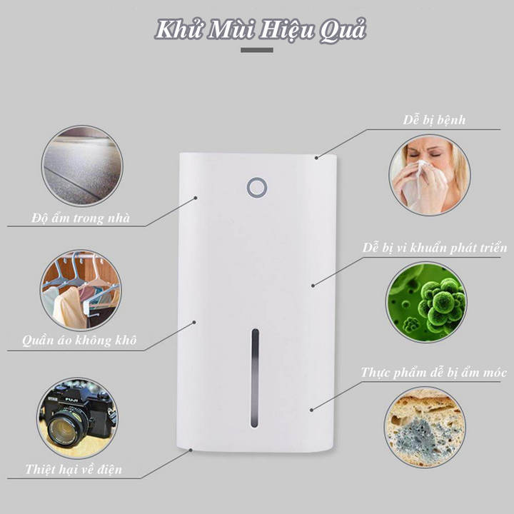 Máy Hút Ẩm Gia Đình Mini Dehumidifier 850ml - Home and Garden