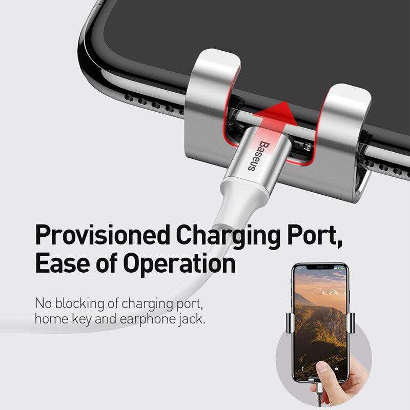 Bộ đế giữ điện thoại khóa tự động dùng cho xe hơi Baseus Metal Age Gravity Car Mount LV229