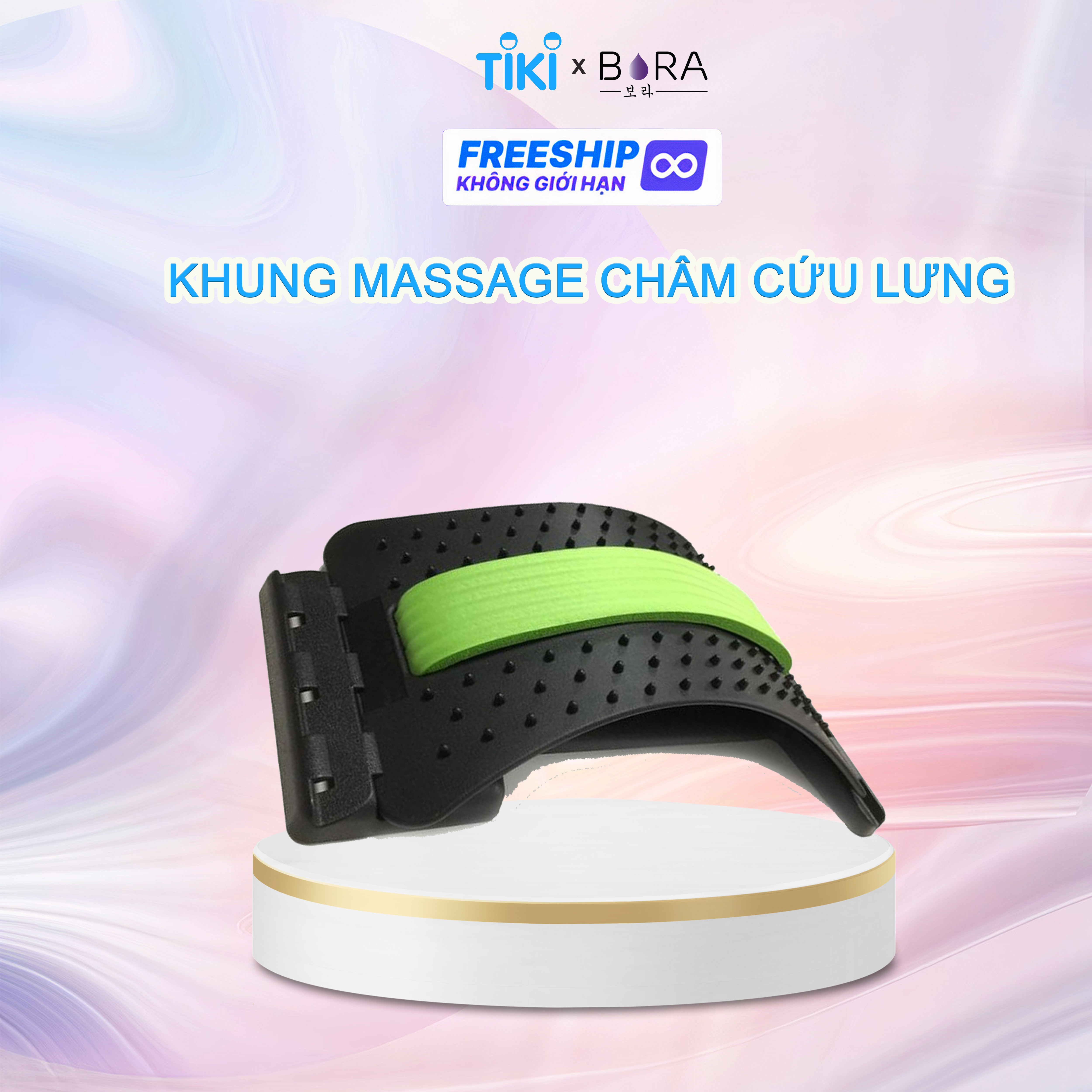 Khung massage lưng, nắn chỉnh cột sống, hỗ trợ tập lưng, vai gáy, thoát vị đĩa đệm, định hình cột sống