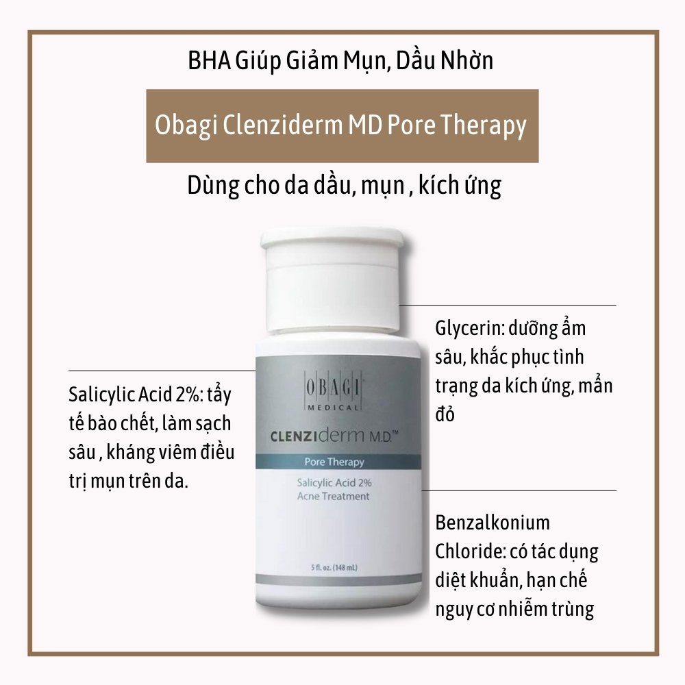 Obagi Clenziderm Pore 2% BHA 148ml(Hàng xách tay)