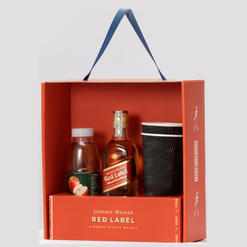 Combo rượu Johnnie Walker Red Label 375ml - Kèm nước trái cây