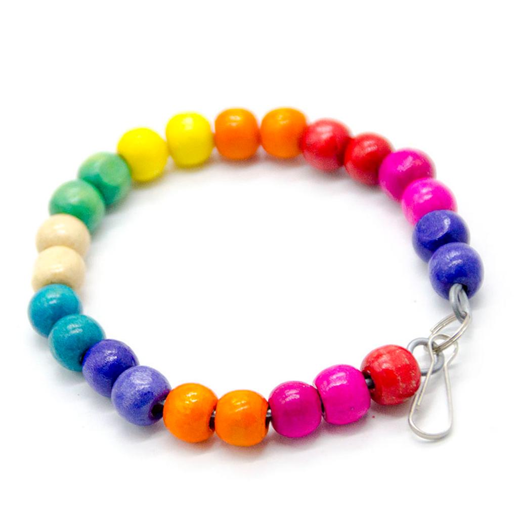 Bird Toys Medium Roung Wooden Beads Swing Bird Toy Parrot Cage Toys