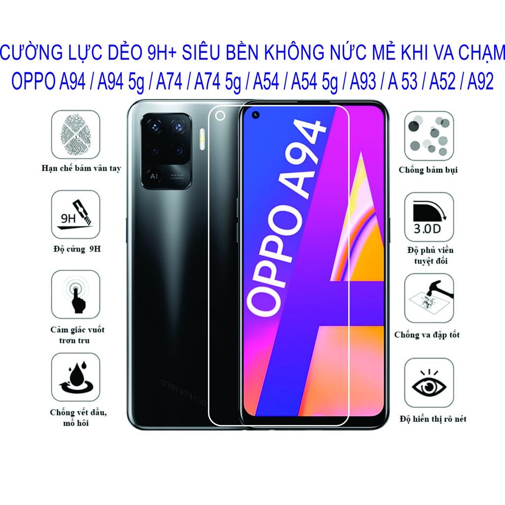 Cường lực dẻo dành cho OPPO A94 / A94 5G / A74 / A74 5G / A54 / A54 5G/ A93 / A53 / A52 / A92 Bảo vệ màng hình
